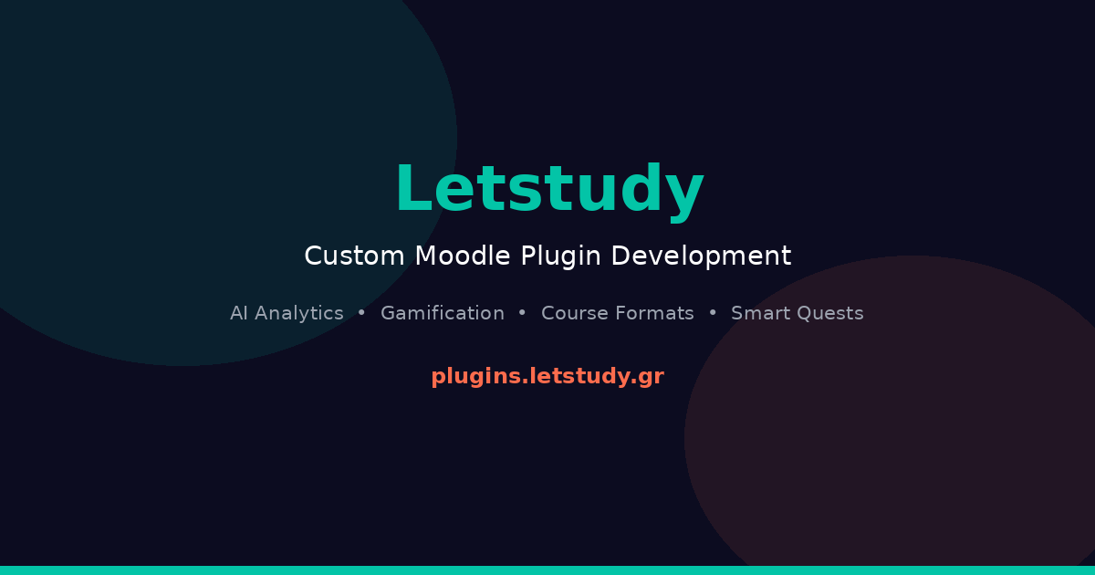 Letstudy — Custom Moodle Plugin Development